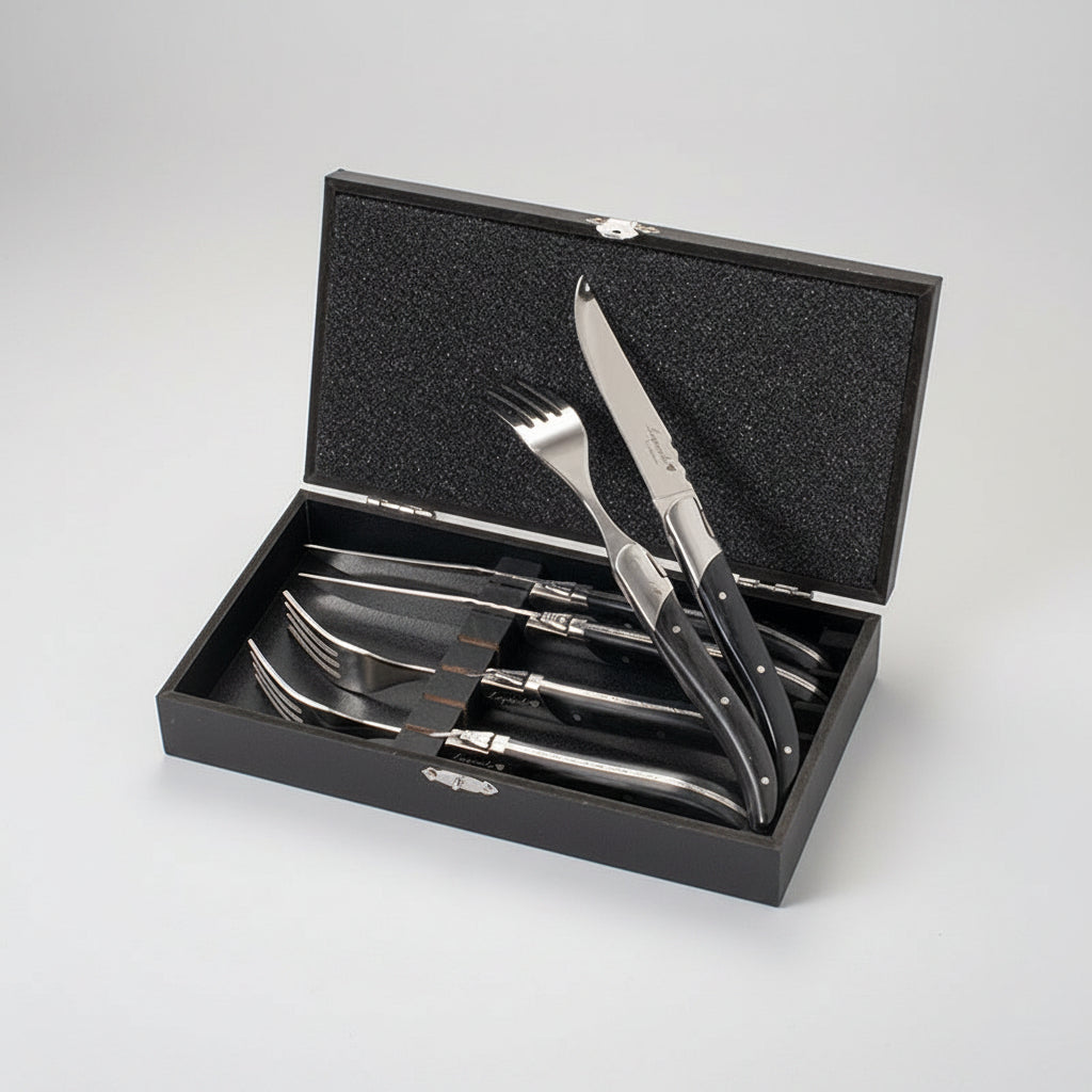 Western Tableware Rosewood Wooden Handle Knife And Fork - HAUSSLYON