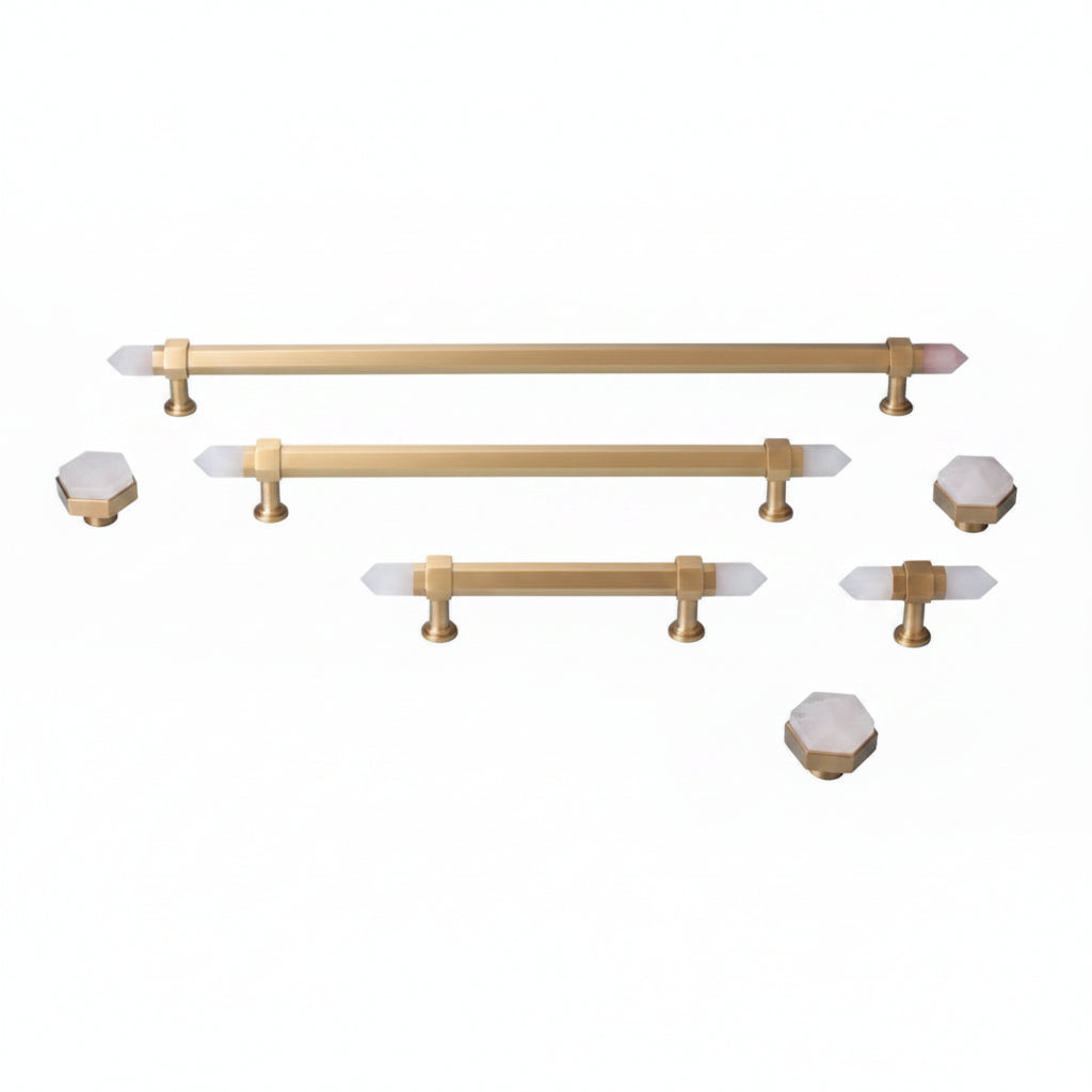 Design Crystal Hexagon Handle Nordic Cabinet Wardrobe Handle - HAUSSLYON
