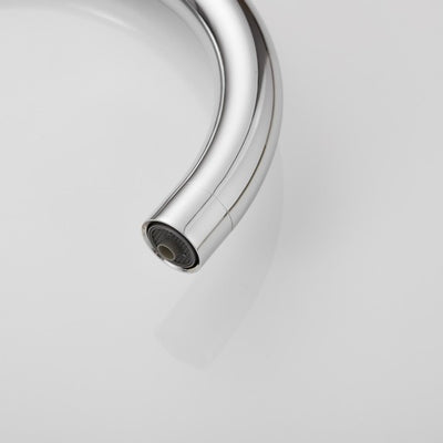 Robinet de cuisine RENFAN Laval en métal avec poignée et bec tournant, installation moderne pour évier.