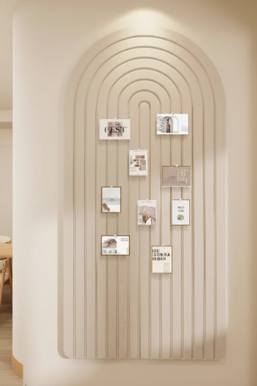 Arched Striped Felt Wall Sticker Felt Board Photo Wall - HAUSSLYON
