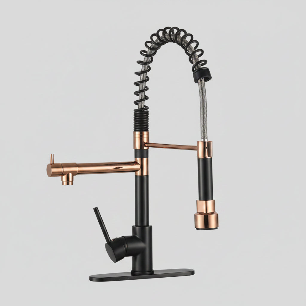 Full Copper Pull-out Kitchen Faucet - HAUSSLYON