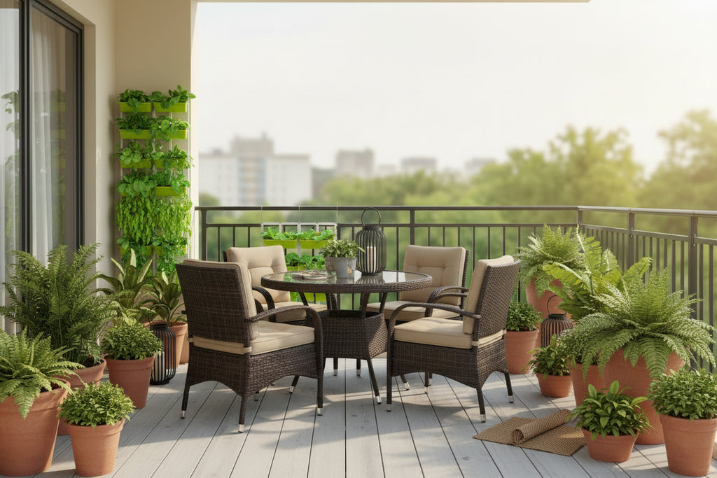 Balcony Planting Basin Hanging Jardiniere Combination Rectangular - HAUSSLYON