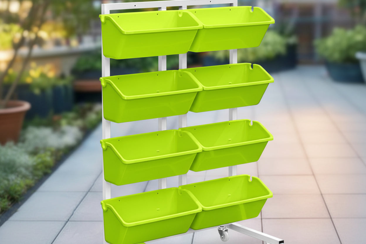 Balcony Planting Basin Hanging Jardiniere Combination Rectangular - HAUSSLYON