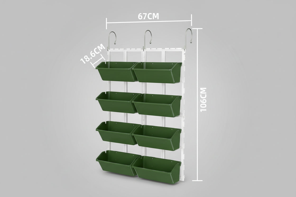 Balcony Planting Basin Hanging Jardiniere Combination Rectangular - HAUSSLYON
