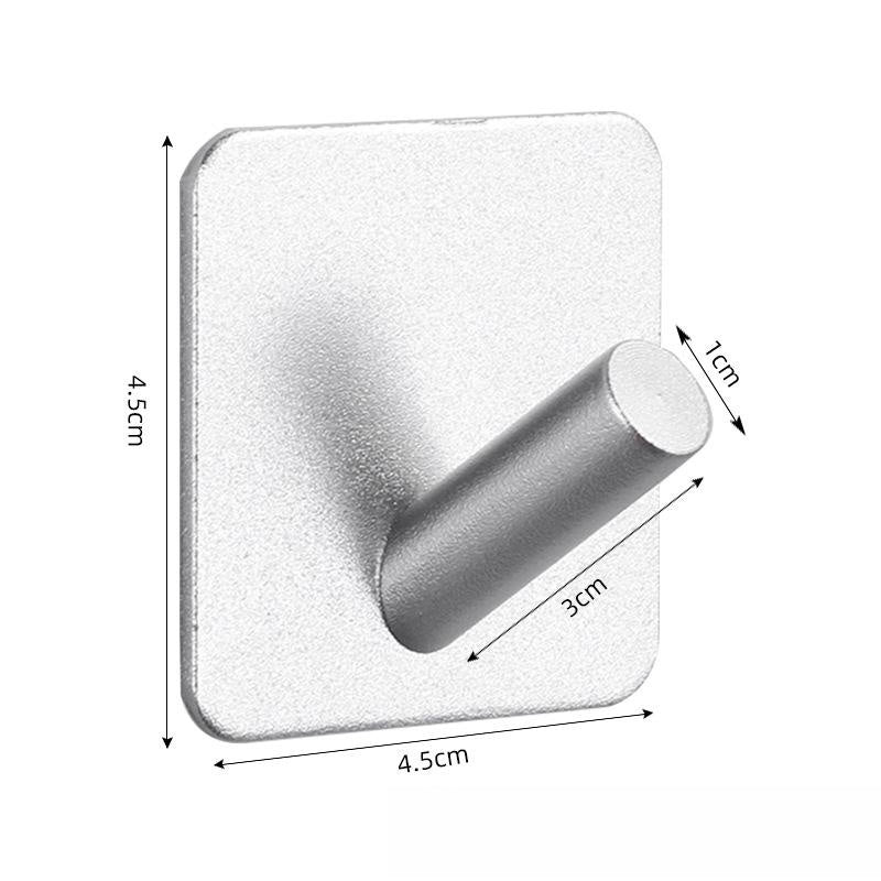 Nail-free Stainless Steel Single Hook Alumimum Hook Towel Self-adhesive Hook Single Hook - HAUSSLYON