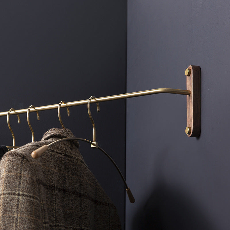 Barre à vêtements décorative en bois VidaXL, accessoire élégant pour suspendre des vêtements dans un style moderne.