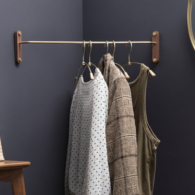 Barre à vêtement décorative en bois de style Nice, accessoire de décoration intérieure, par VidaXL.