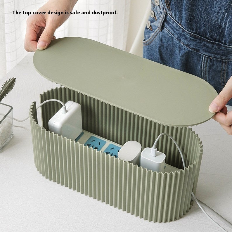 Boîtier de rangement VidaXL Macaron blanc grand, boîte de stockage élégante pour organisation et rangement pratique.