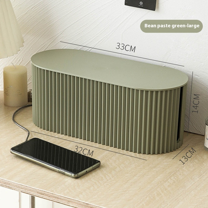 Boîtier de rangement VidaXL Macaron blanc grand, boîte de stockage pratique pour organiser divers objets.