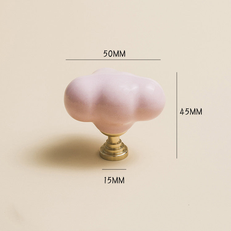 Boutons VidaXL Cloudy, boutons en crème blanc avec finition douce, pour meubles ou armoires.