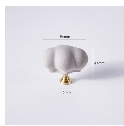 Poignées Cloudy VidaXL blanches et crème, boutons élégants en plastique pour meubles modernes.