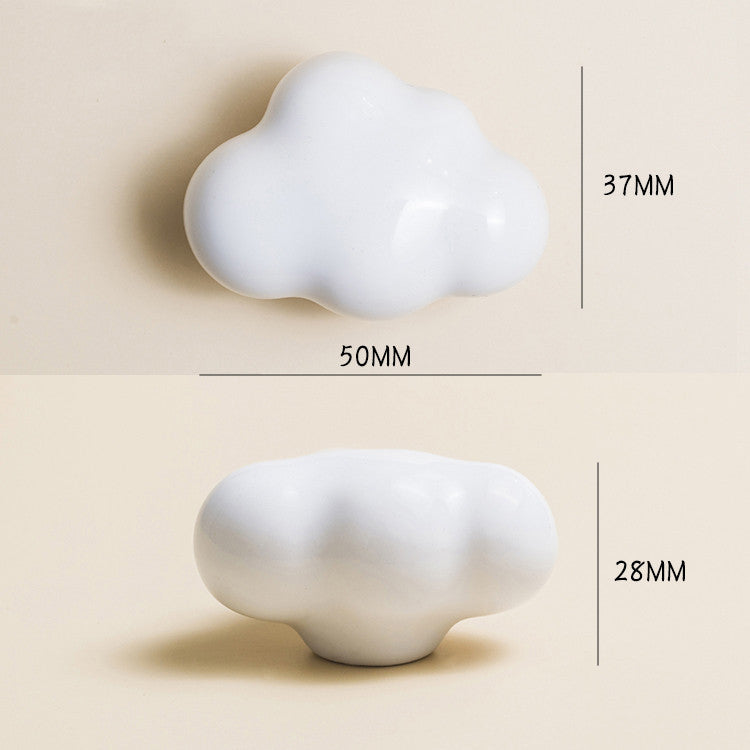 Boutons VidaXL Cloudy blancs crème, poignées de meubles en forme de boutons décoratifs, finition élégante et moderne