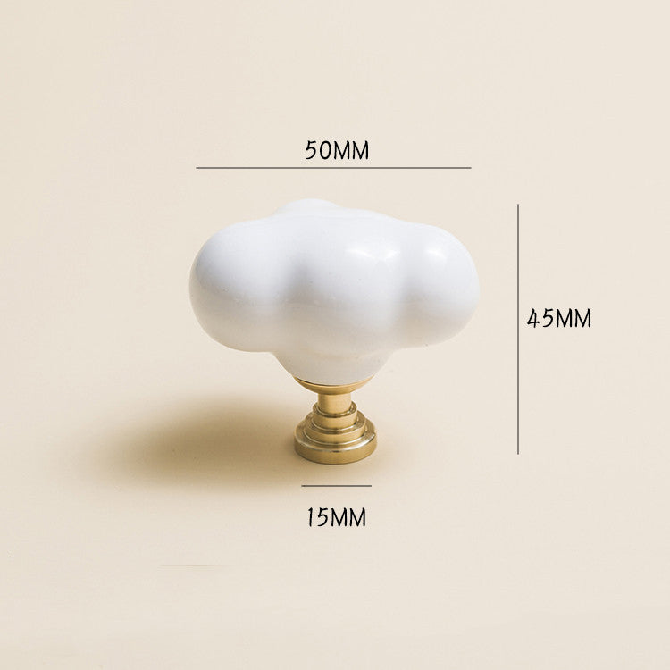 Boutons Cloudy VidaXL, boutons en crème et blanc, pour meubles en bois, avec une finition élégante et moderne
