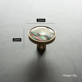 Brass Shell Furniture Hardware Cabinet Door Clothing Cabinet Drawer Handle - HAUSSLYON