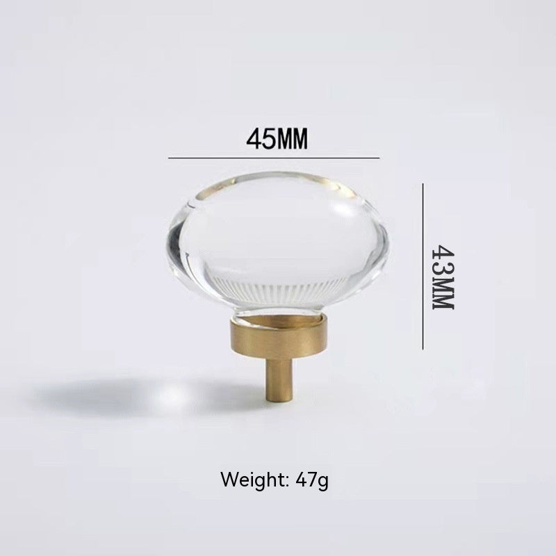 Boutons décoratifs Versailles de VidaXL, ovales transparents avec base en or pour meubles et projets créatifs.
