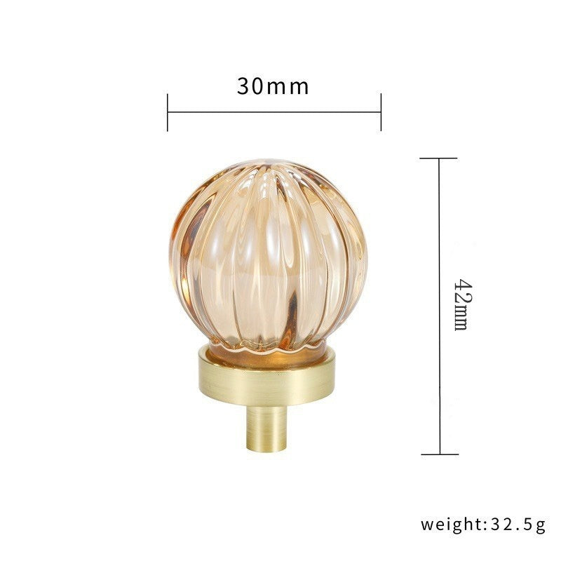 Boutons décoratifs Versailles VidaXL ovales transparents avec base en or pour meubles ou projets artisanaux.