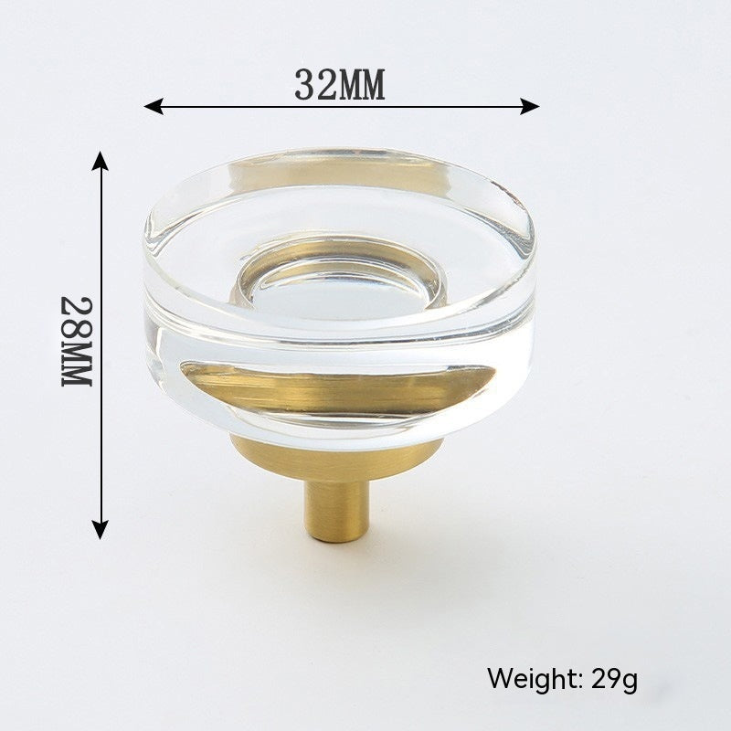 Boutons décoratifs Versailles de VidaXL, boutons ovales transparents avec base or pour meubles ou décoration intérieure.