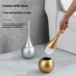 Brosse de toilette VidaXL Bali en argent, design élégant avec support pour un nettoyage hygiénique et pratique.
