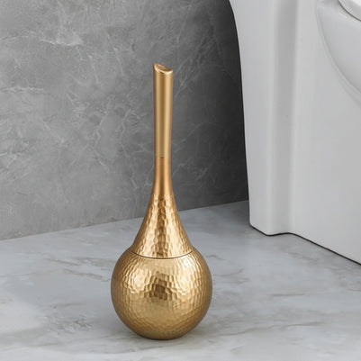 Brosse de toilette VidaXL Bali en acier inoxydable argenté avec support pour nettoyage hygiénique.