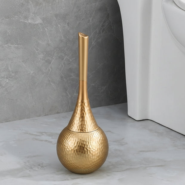 Brosse de toilette VidaXL Bali en acier inoxydable argenté avec support pour nettoyage hygiénique.