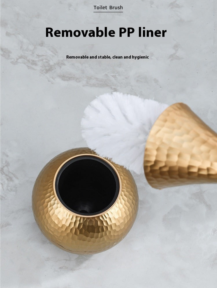 Brosse de toilette VidaXL Bali en argent avec support, conçue pour une hygiène pratique et élégante dans la salle de bain