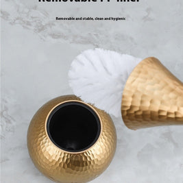 Brosse de toilette VidaXL Bali en argent avec support, conçue pour une hygiène pratique et élégante dans la salle de bain