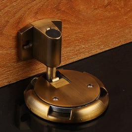 Butoir de porte VidaXL Izmir en bronze, protège les murs et porte, avec design élégant et finition brillante.