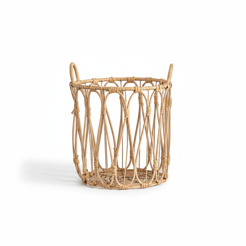 Rattan Storage Basket Woven Dirty Clothes Storage - HAUSSLYON