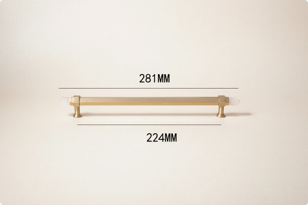 Design Crystal Hexagon Handle Nordic Cabinet Wardrobe Handle - HAUSSLYON