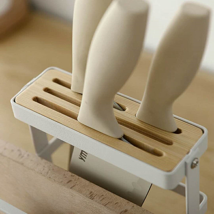 Japanese-style Knife Board Rack Cutting Board Rack Pot Cover Knife Cutting - HAUSSLYON