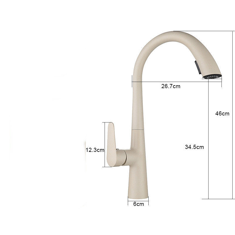 Concealed Pull-out Faucet With Copper Body In Outlet Trough - HAUSSLYON