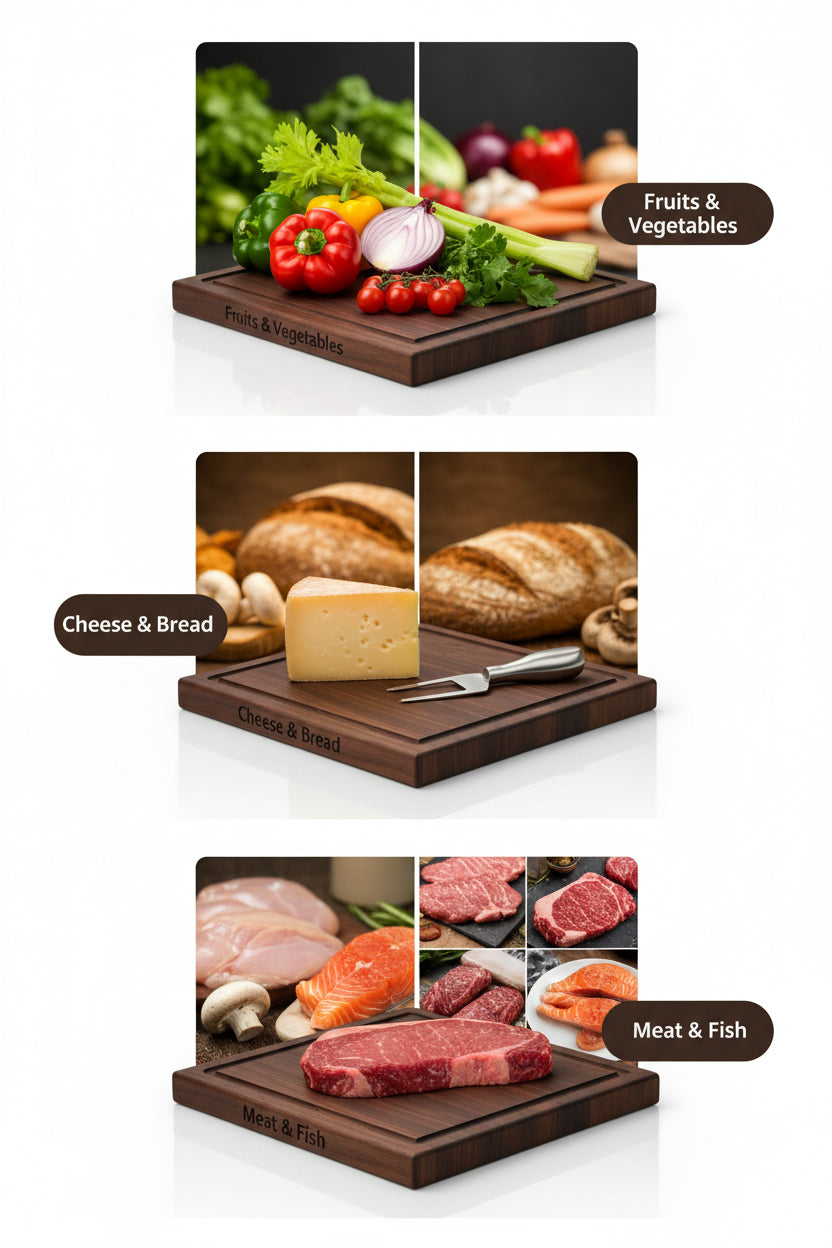 Lovewood Cutting Board Three-piece Set Creative Kitchen - HAUSSLYON
