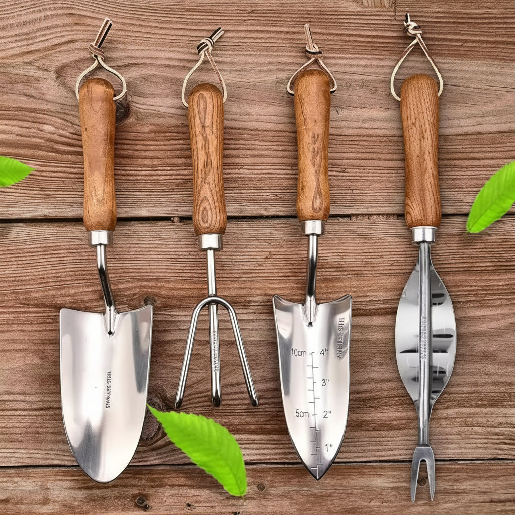 Wooden Handle Steel Gardening Tools Small Shovel - HAUSSLYON