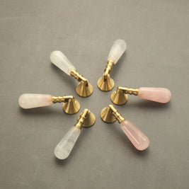 Natural Crystal Pure Brass Handle - HAUSSLYON