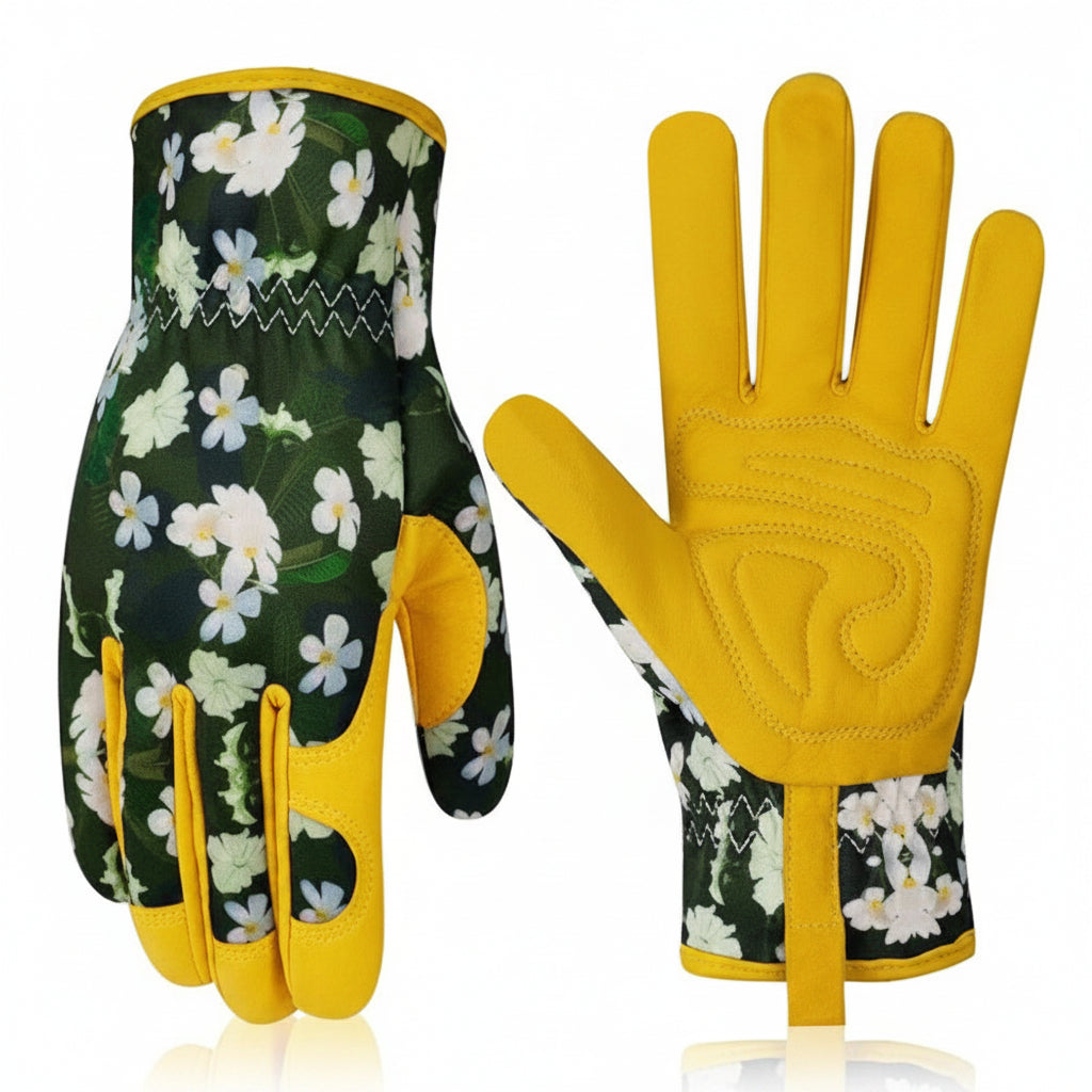 Gants de jardinage en microfibre HAUSSLYON, couleurs vives, avec revêtement pour une excellente prise en main.