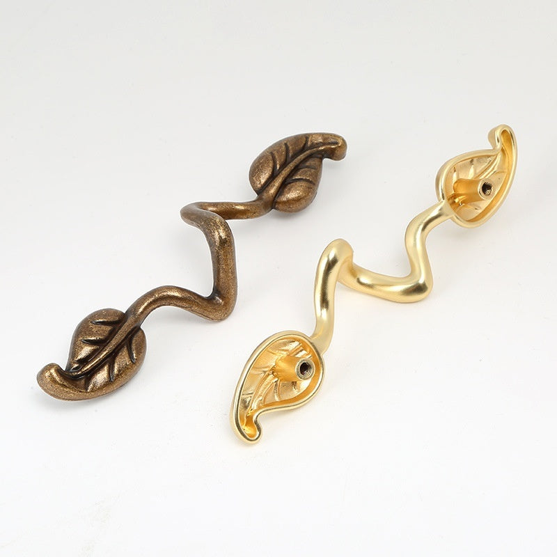 Retro Small Leaf Double Hole Handle New Chinese Zinc Alloy - HAUSSLYON