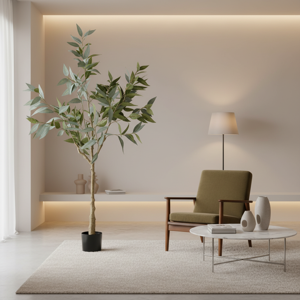 EUCALYPTUS ARTIFICIEL 1,5M AVEC POT - CRÈTE