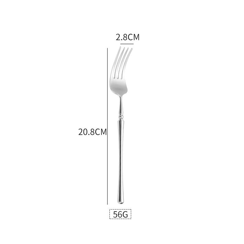 Couverts VidaXL Cheverny en acier inoxydable, ensemble de fourchettes, couteaux et cuillères élégants pour repas.