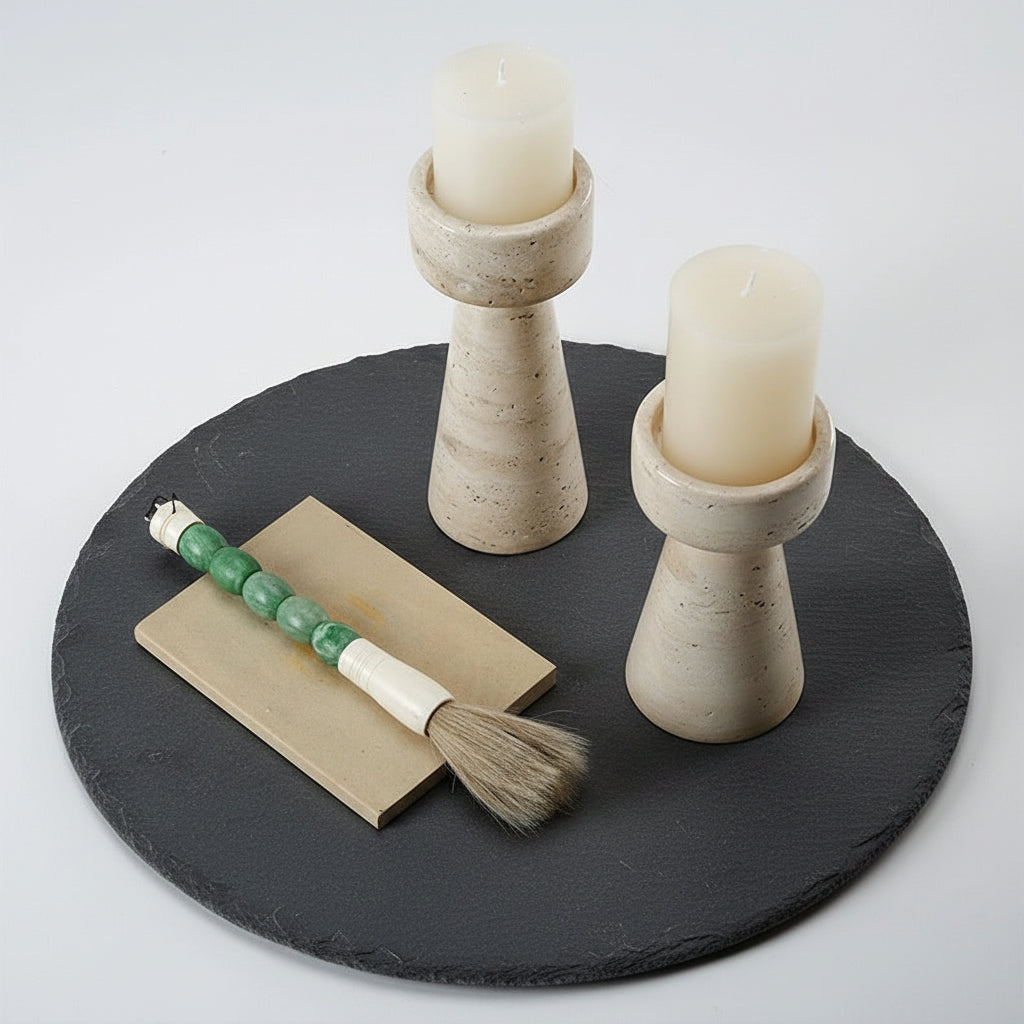 Creative Natural Cave Stone Candlestick Furnishings Ornaments - HAUSSLYON