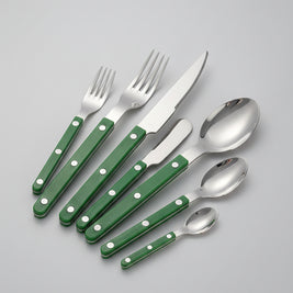 Set de 4 couverts Hauslyon Bamenda en acier inoxydable, design élégant et finition brillante pour table moderne.