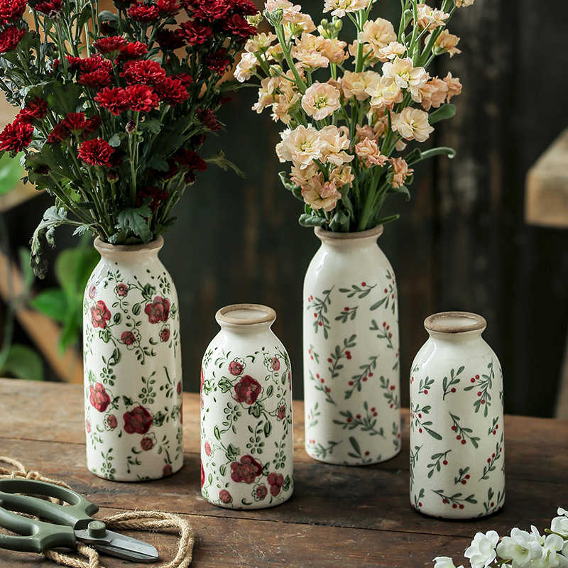 Simple Style Ceramic Vase Retro - HAUSSLYON