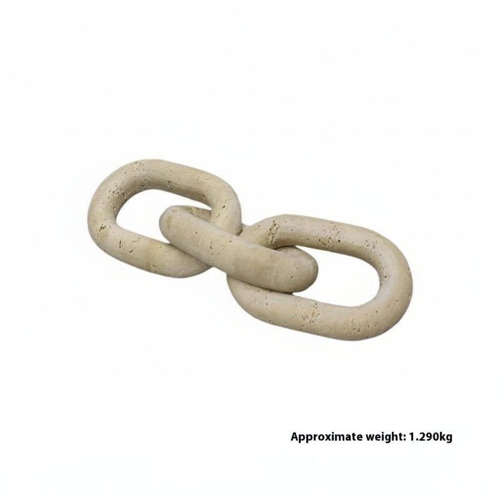 Nordic Minimalist Marble Cave Stone Three-ring Buckle Creative Office Decorations Ornaments - HAUSSLYON