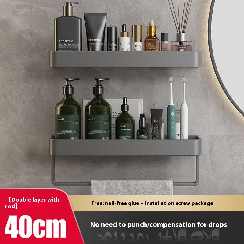 Punch-free Bathroom Storage Rack Bathroom Wall-mounted Storage Rack - HAUSSLYON