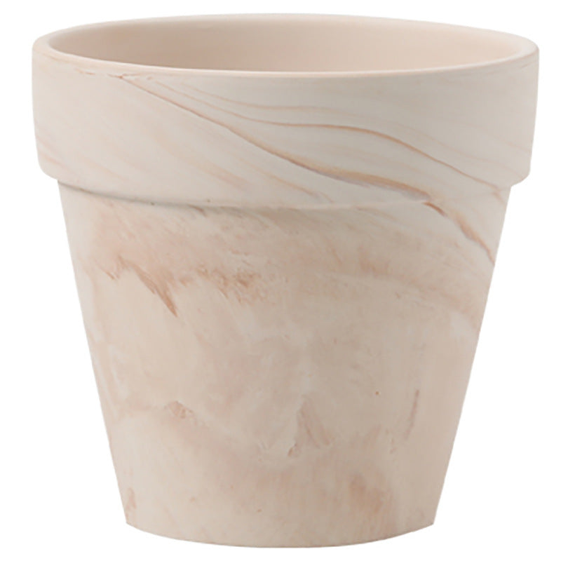 Gradient Macchiato Red And White Pottery Natural Pot Vegetarian Burning Breathable And Absorbent Large Type Green Plants Meaty - HAUSSLYON