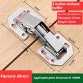Slotting-free Stainless Steel Thickened Frog Hinge Mute Home Universal Cabinet Door Spring Buffer - HAUSSLYON