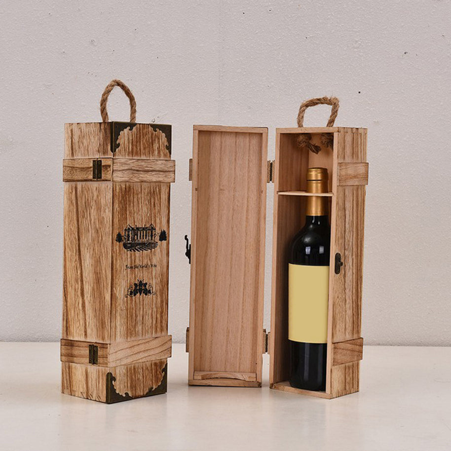Coffret à vin VidaXL Napa beige, élégant et pratique pour ranger et transporter vos bouteilles de vin.
