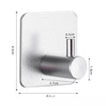 Nail-free Stainless Steel Single Hook Alumimum Hook Towel Self-adhesive Hook Single Hook - HAUSSLYON