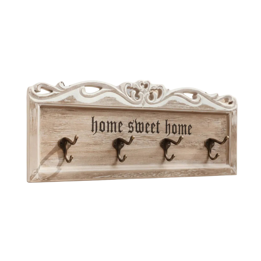 American And European Style Country Creative Retro Nostalgic Carved Wooden Wall Wall Hanging Decorative Hook - HAUSSLYON