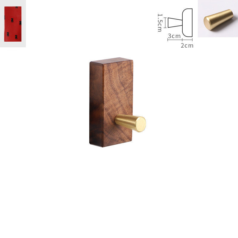 Crochet conique en laiton doré et bois, modèle Nice, par VidaXL, illustration d’un accessoire de crochet élégant et sophistiqué.