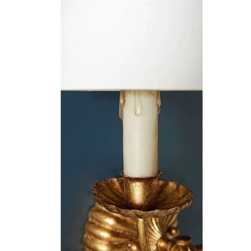 American Retro Wall Lamp Gold Foil Distressed - HAUSSLYON